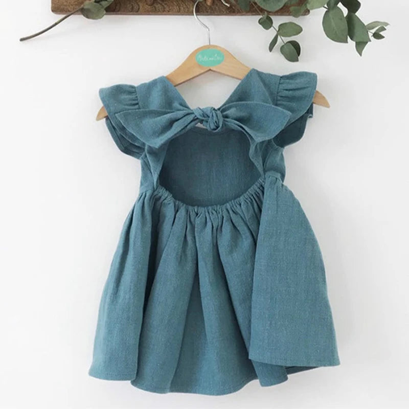 Girls Open Back Dress