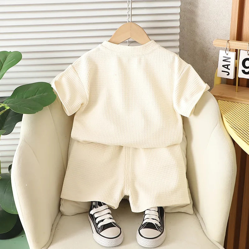 Waffle Knit Hat Bear Set