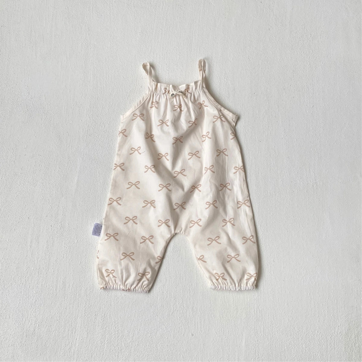 Bowknot Cotton Romper and Hat