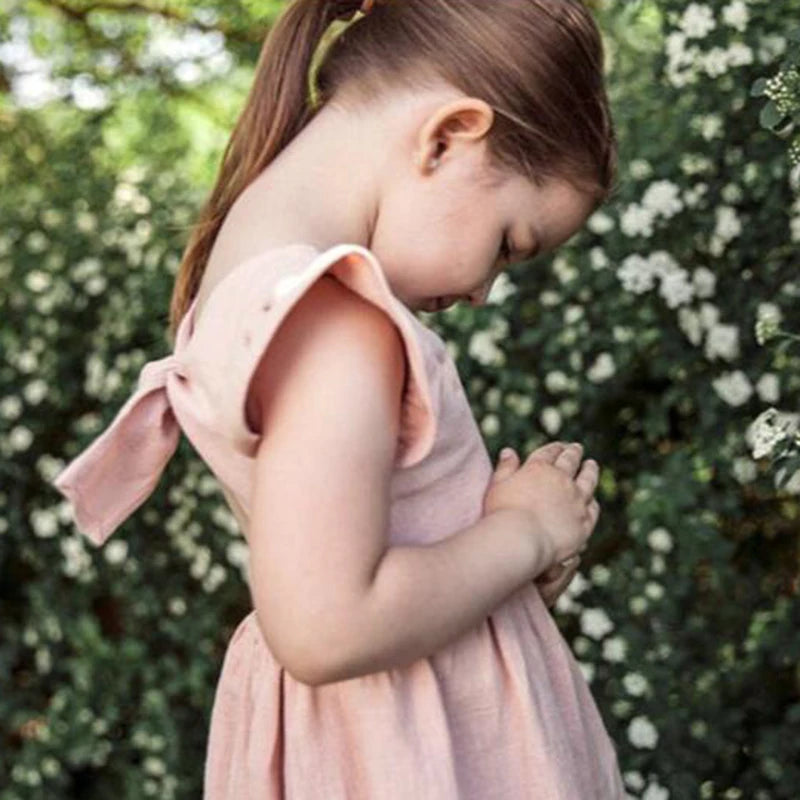 Girls Open Back Dress