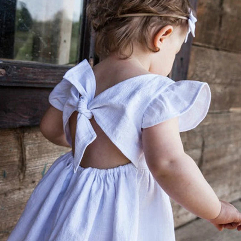 Girls Open Back Dress