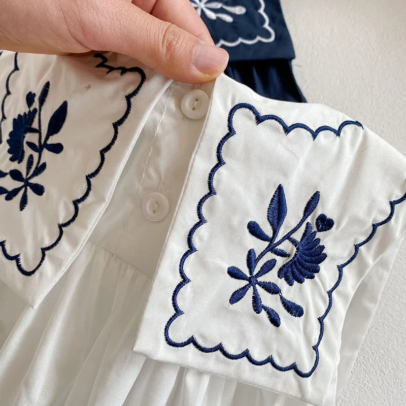 Embroidery Collar Romper