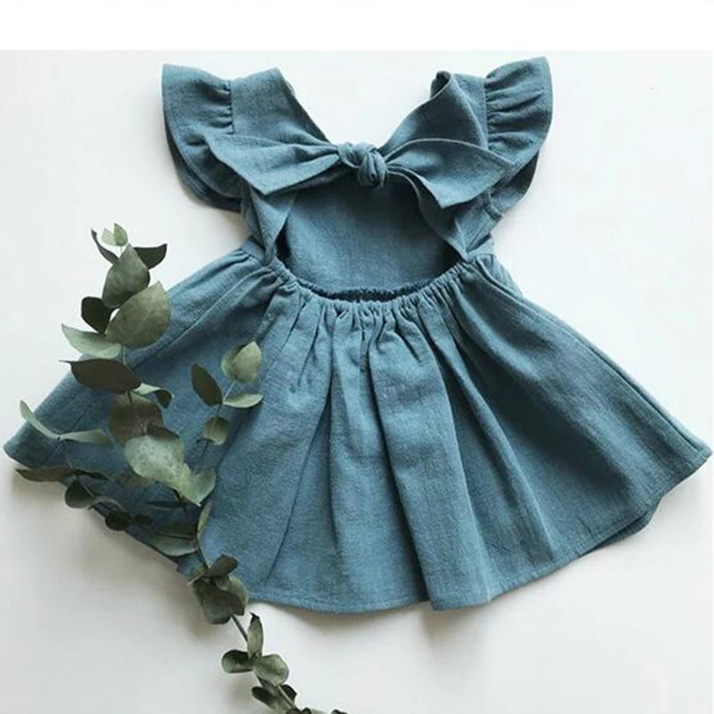 Girls Open Back Dress