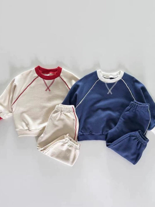 Two Colour Sports Sweatsuit Set
