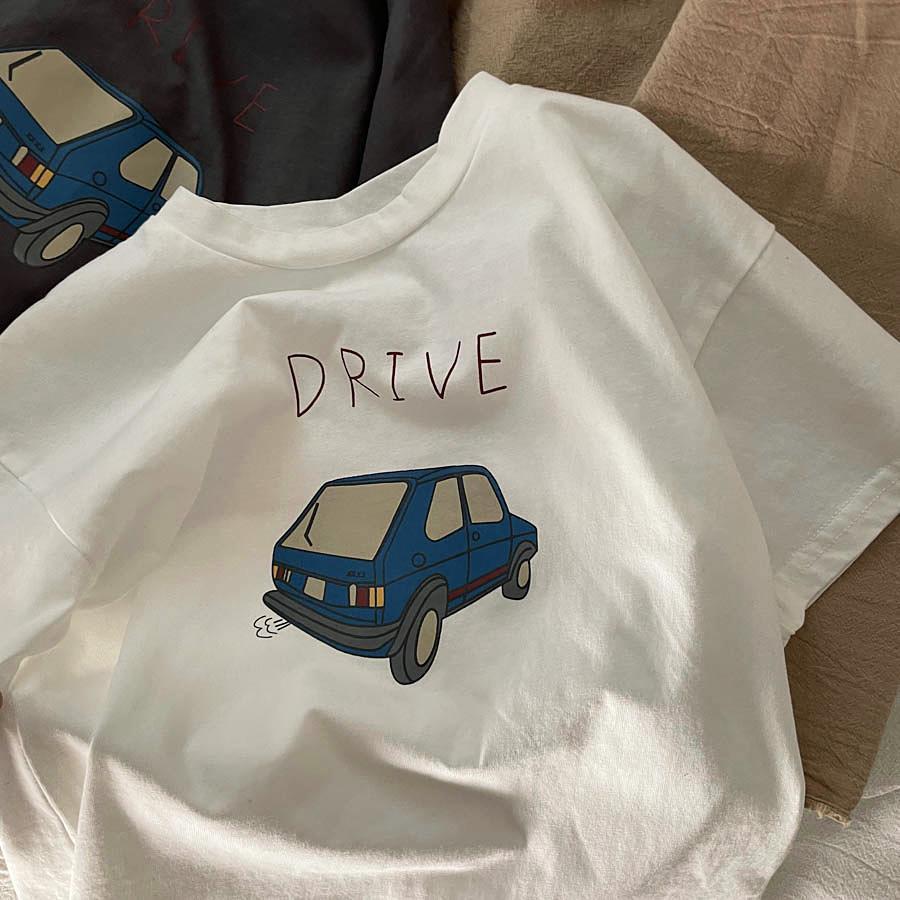 Boys Car Pattern T-shirt