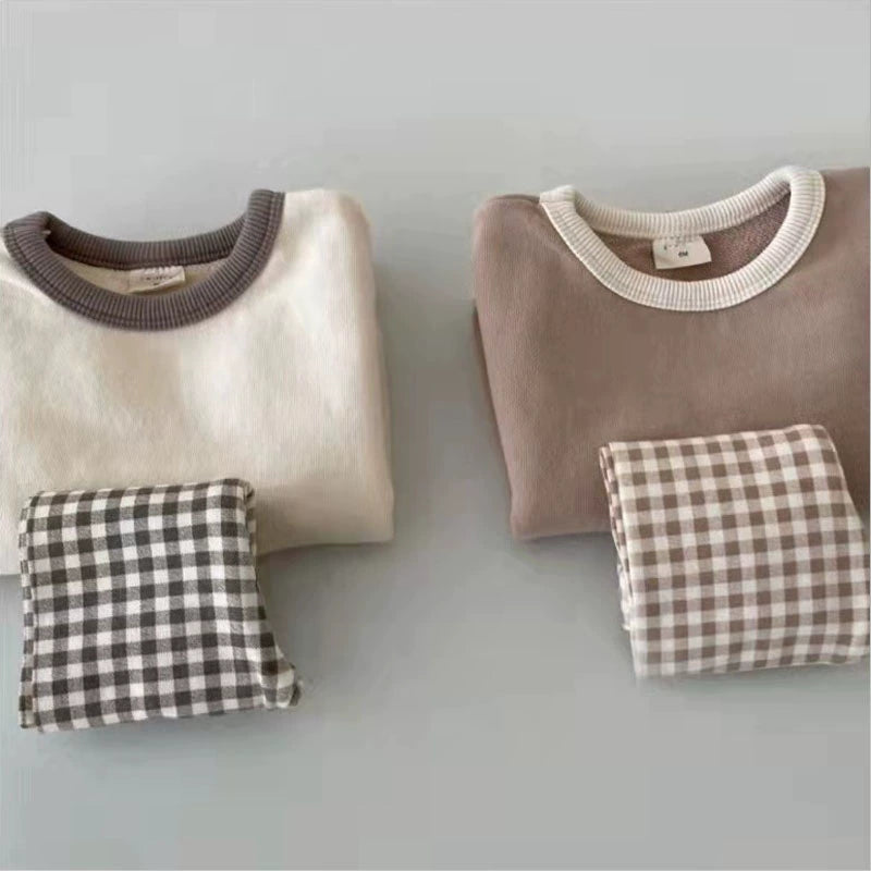 Plaid Contrast Colour Set