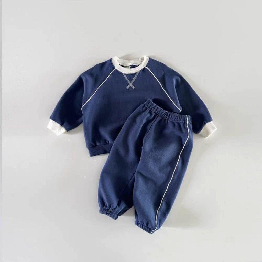 Two Colour Sports Sweatsuit Set