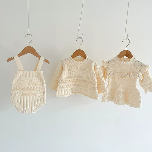 Ivory Knit Sweater Dress and Romper
