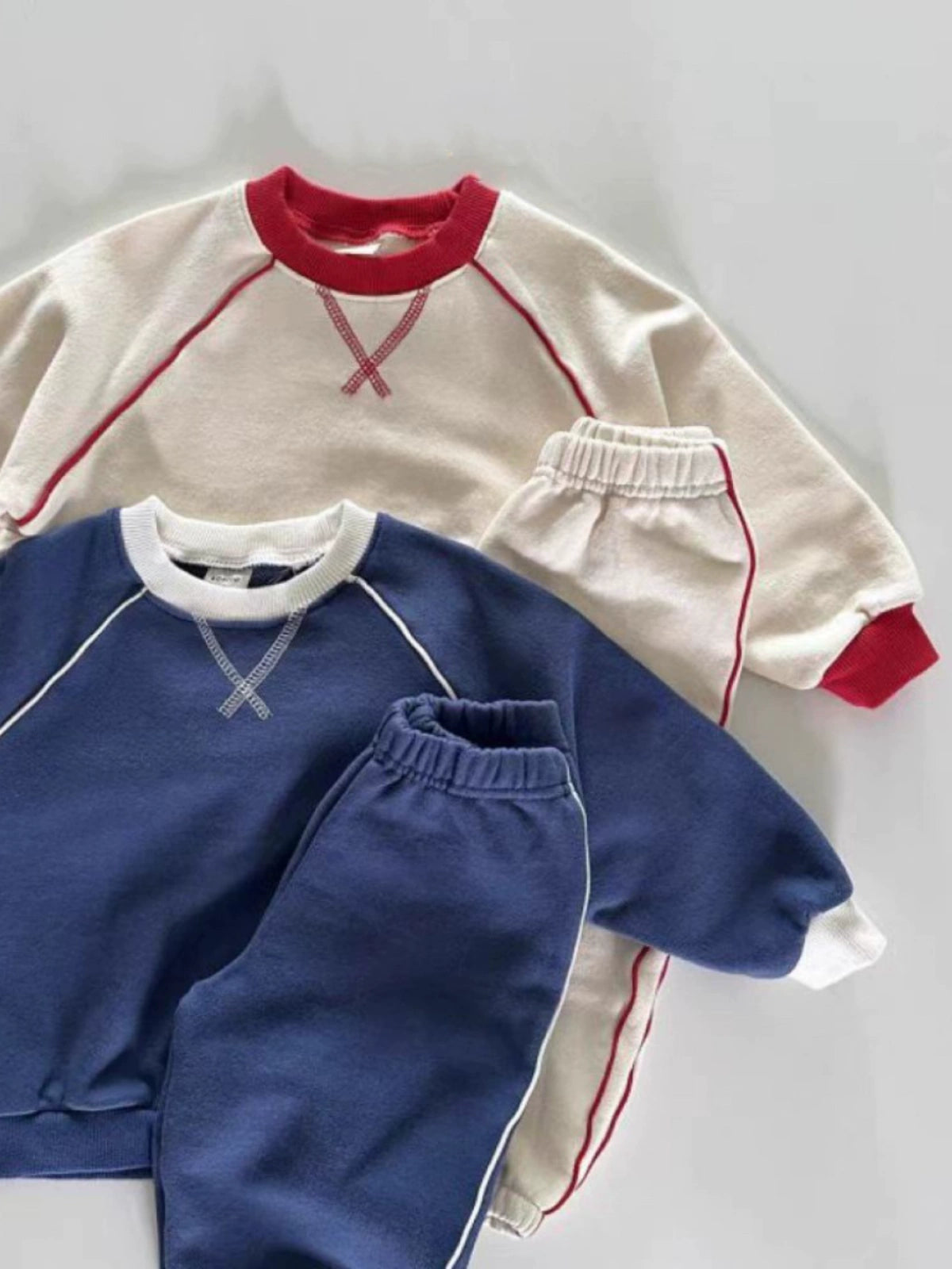 Two Colour Sports Sweatsuit Set
