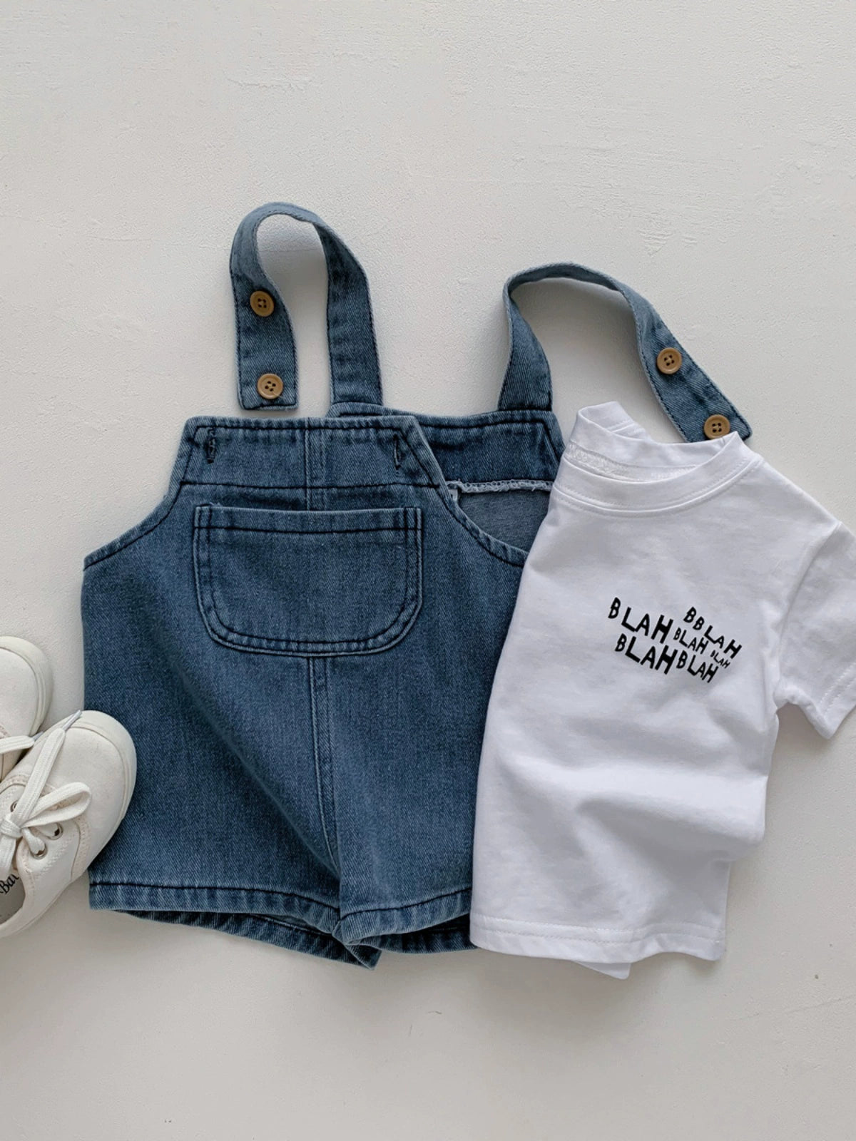 Cowboy Denim Overalls and T-shirt