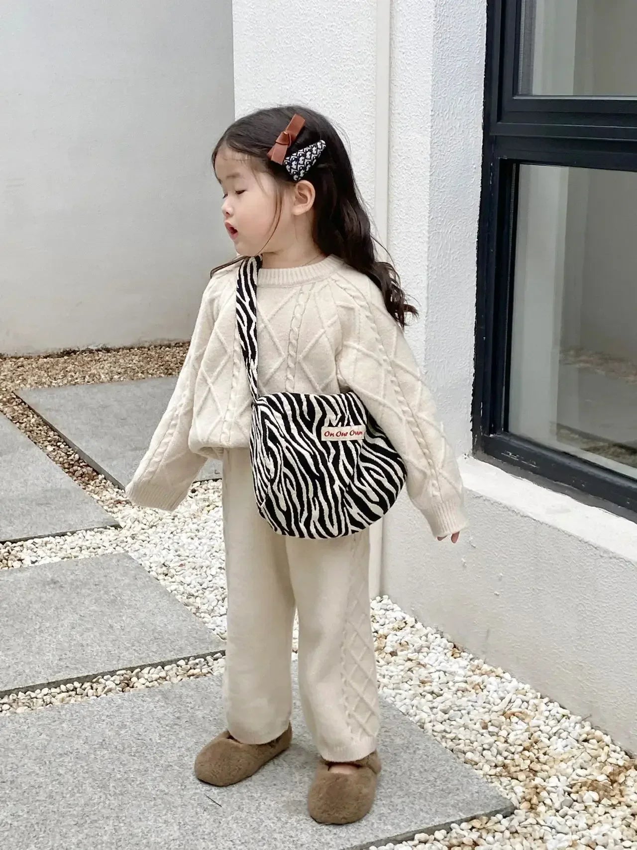Girls Twisted Knit Set