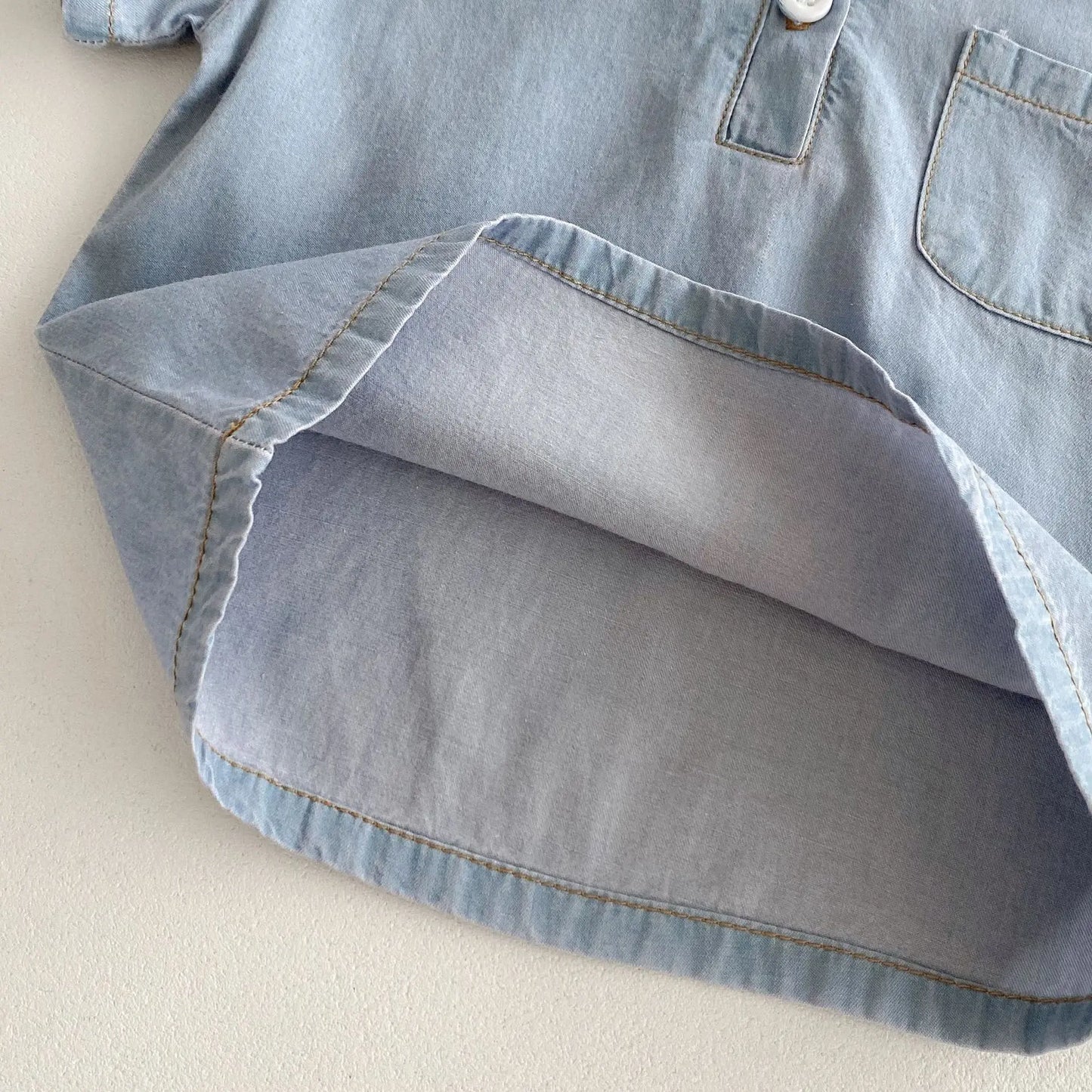 Collared Denim Set
