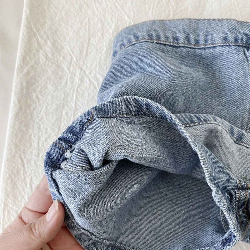 Denim Elastic Waist Skort