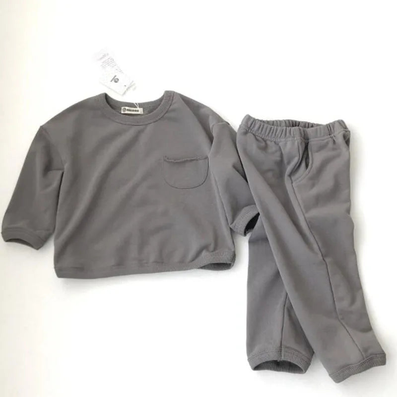 Unisex Solid Colour Cotton Set