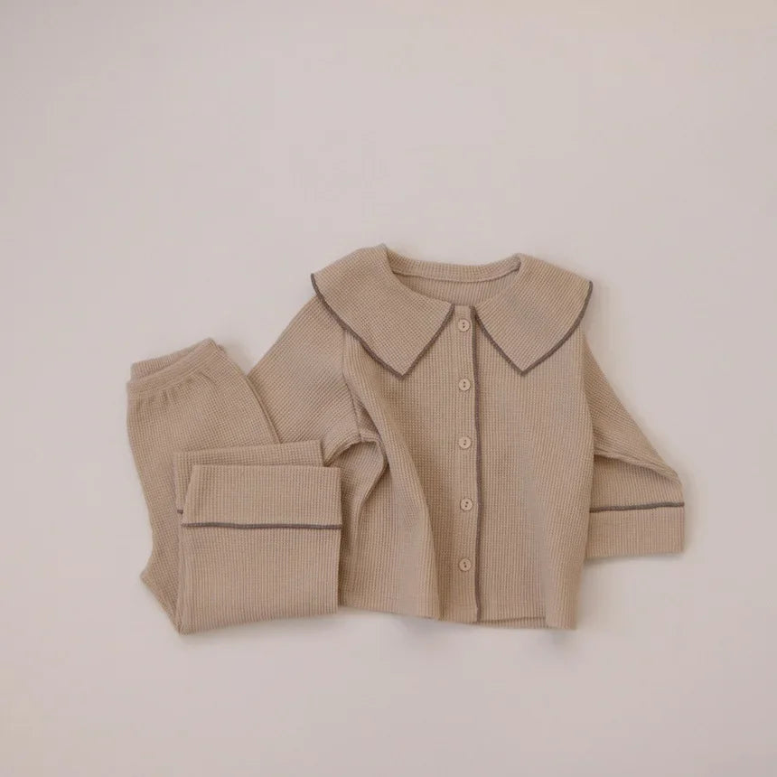 Unisex Waffle Collared Set
