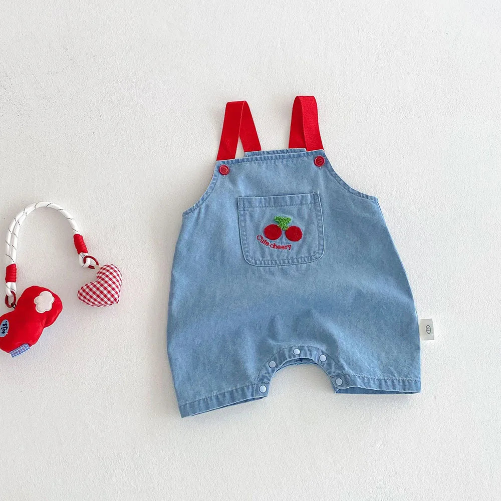 Red Cherry Overalls and T-shirt
