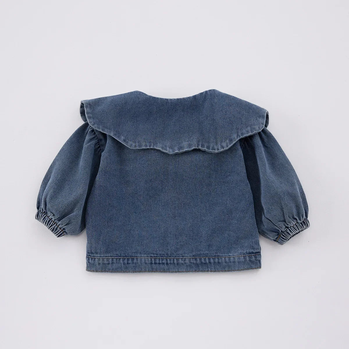 Girls Denim Collared Top