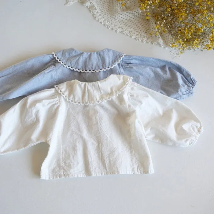 Strawberry Cotton Collar Laced Blouse
