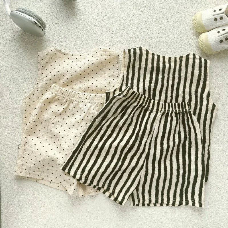 Button Down Cotton Linen Set