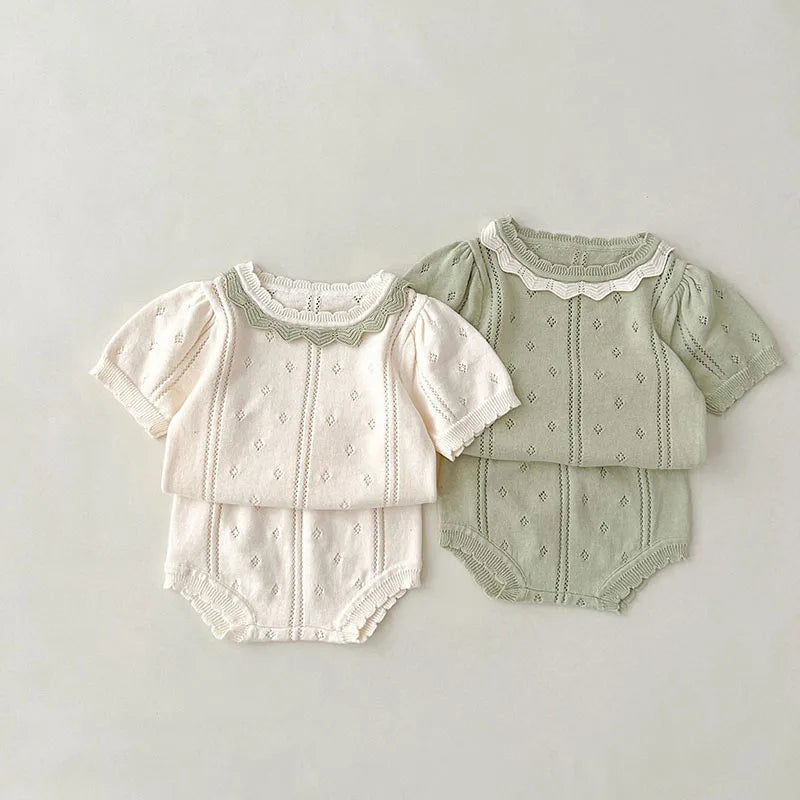 Hollow Out Knit Set