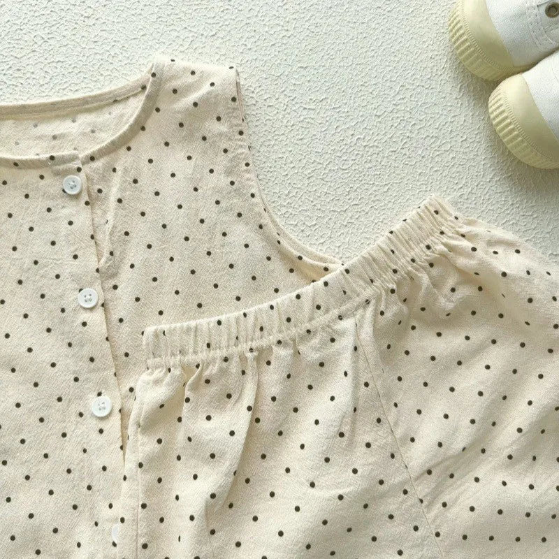 Button Down Cotton Linen Set