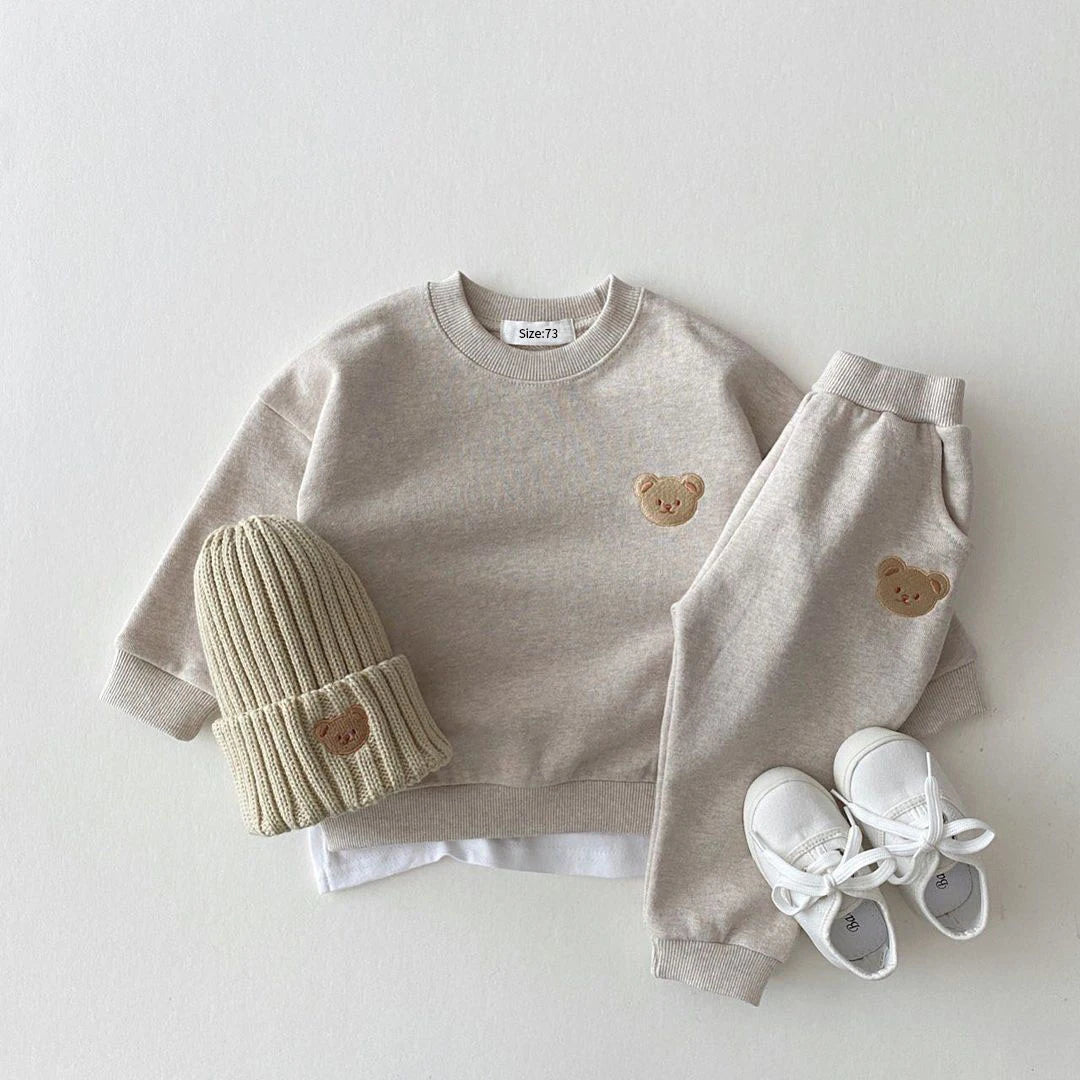 Cub Embroidery Sweatsuit Set