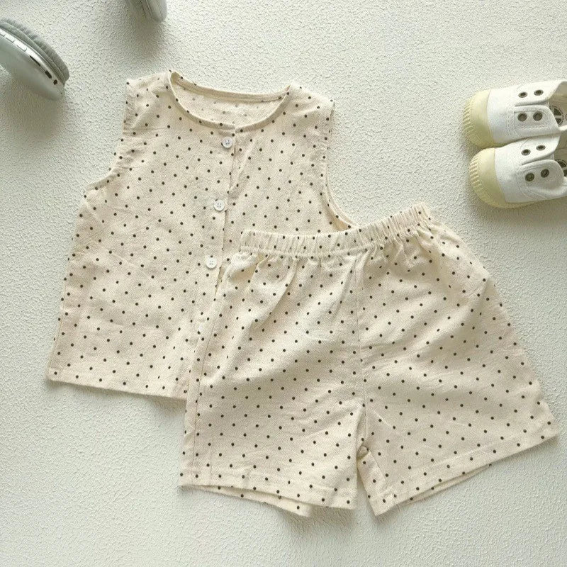 Button Down Cotton Linen Set