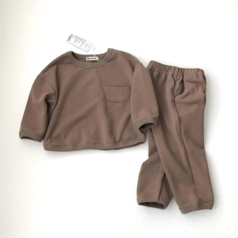 Unisex Solid Colour Cotton Set