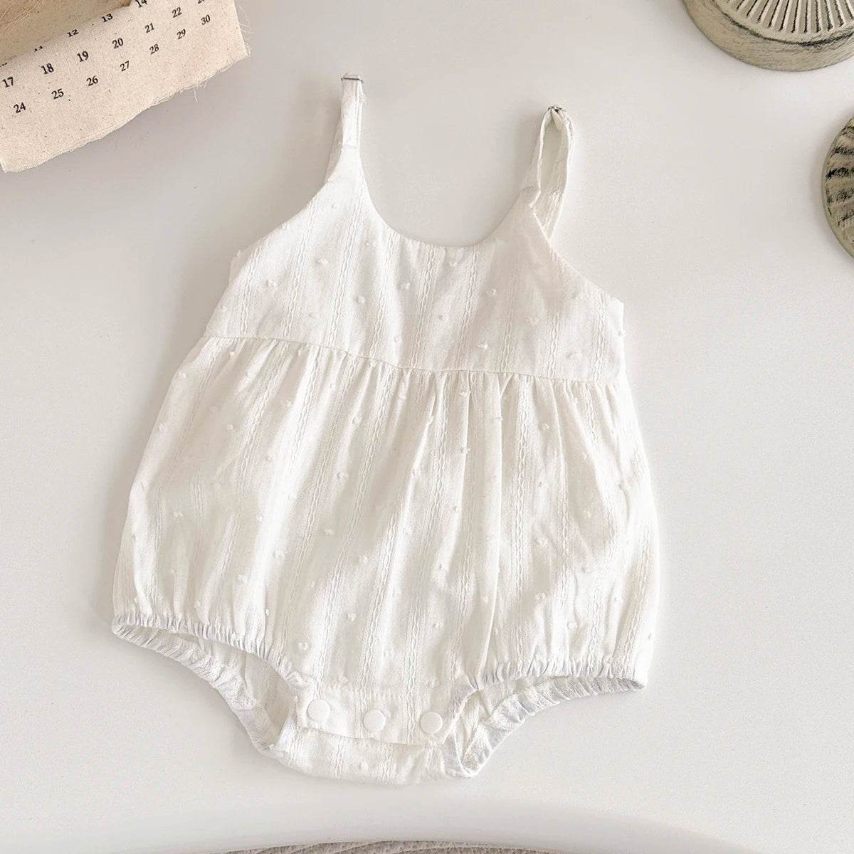 Casual Thin Dotted Embroidery Romper
