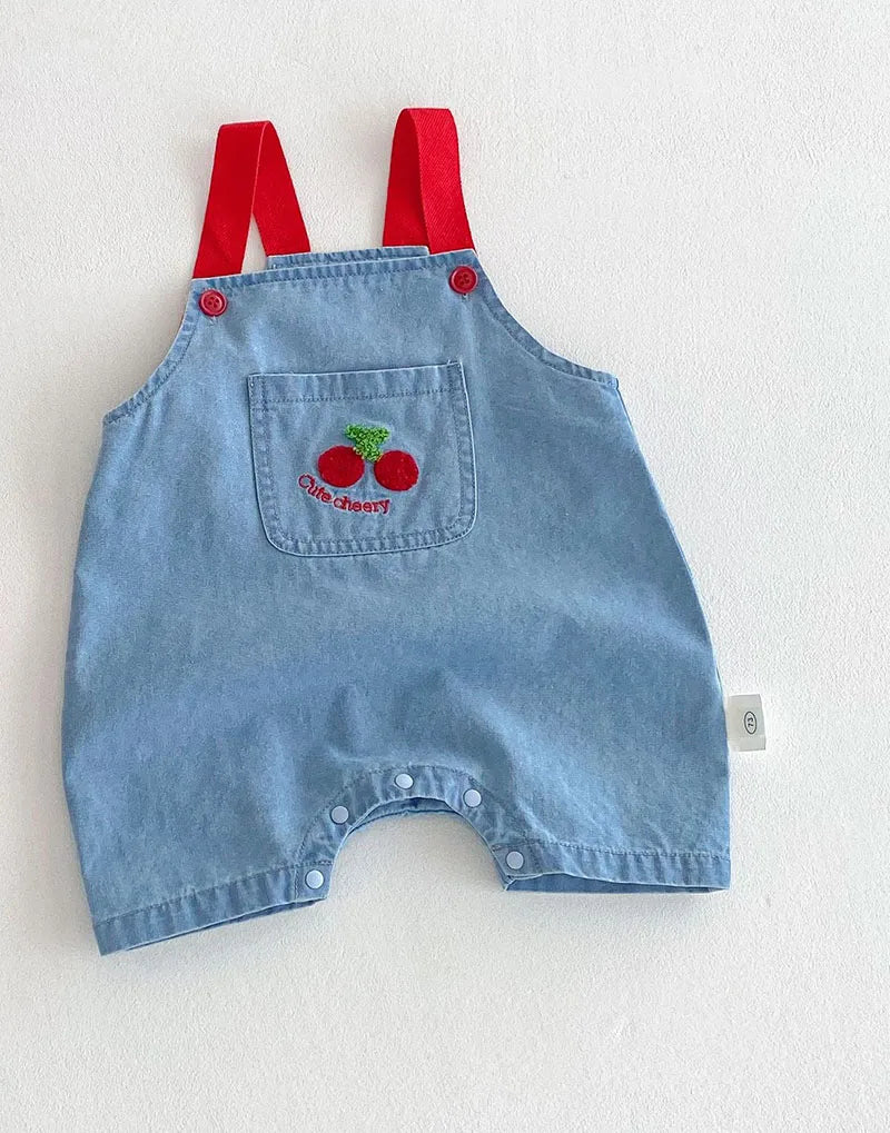 Red Cherry Overalls and T-shirt