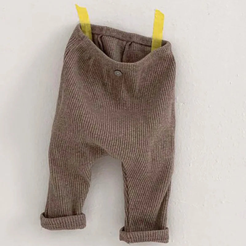 Cotton Elastic Solid Color Pants