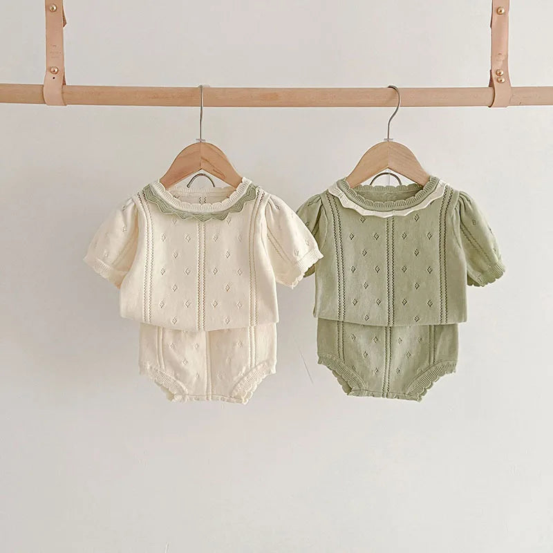 Hollow Out Knit Set