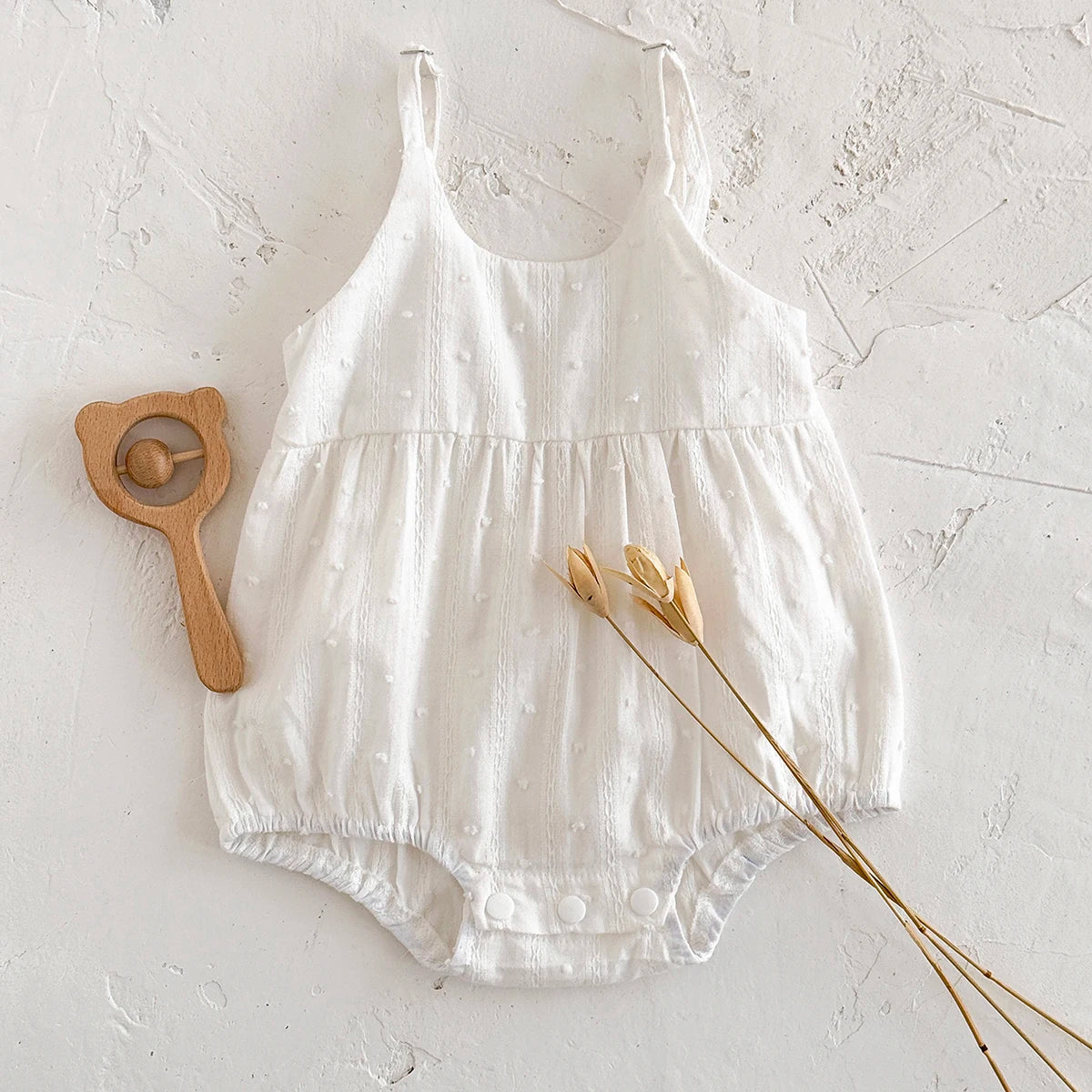 Casual Thin Dotted Embroidery Romper