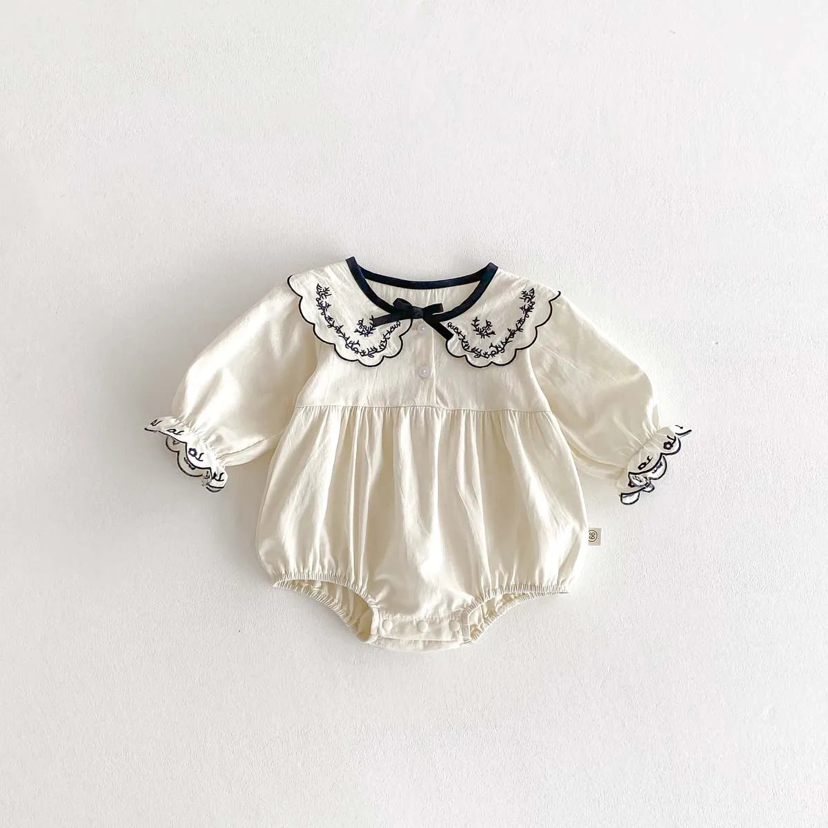 Black Bow Long Sleeve Sweet Romper