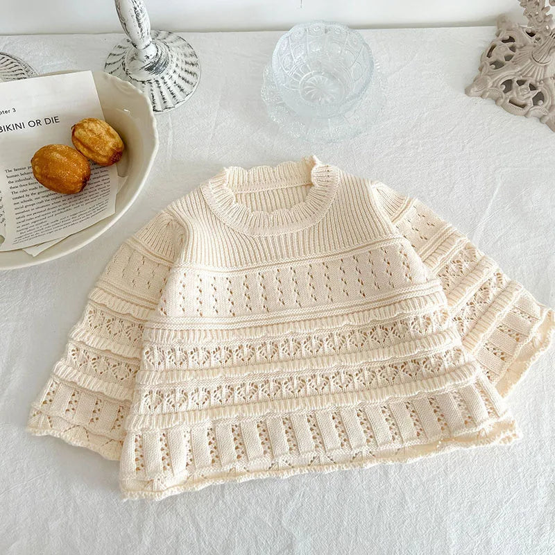 Girls Knit Romper Dress and Sweater