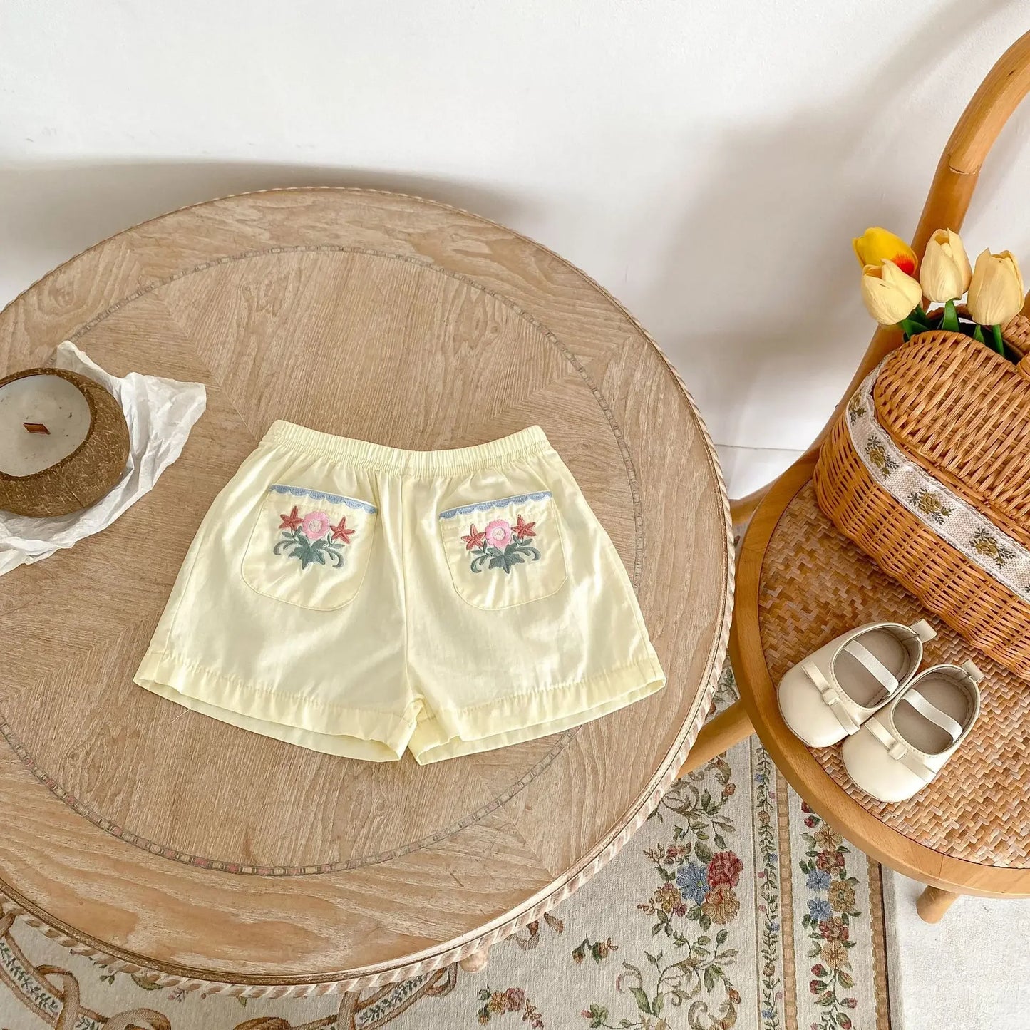 Ivory Floral Embroidery Collar Set