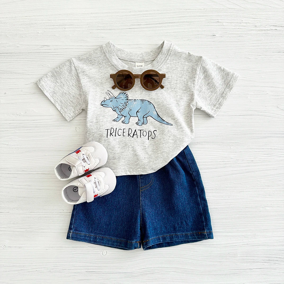 Dinosaur Print Denim Set