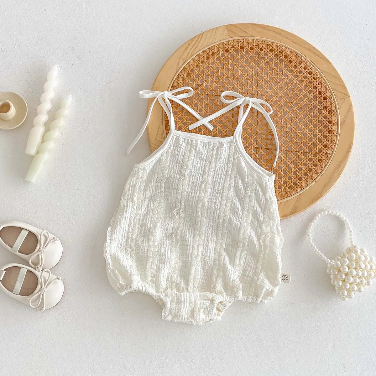 Lace Bow-tie Romper
