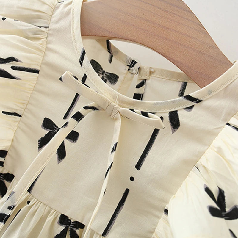 Ruffle Black Bow Dress