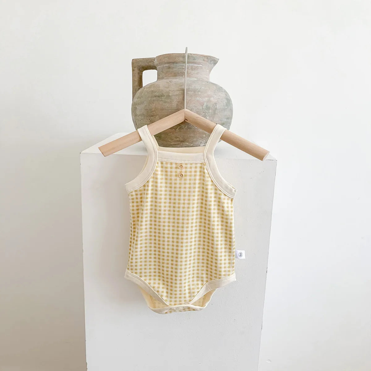 Cotton Plaid Bodysuit