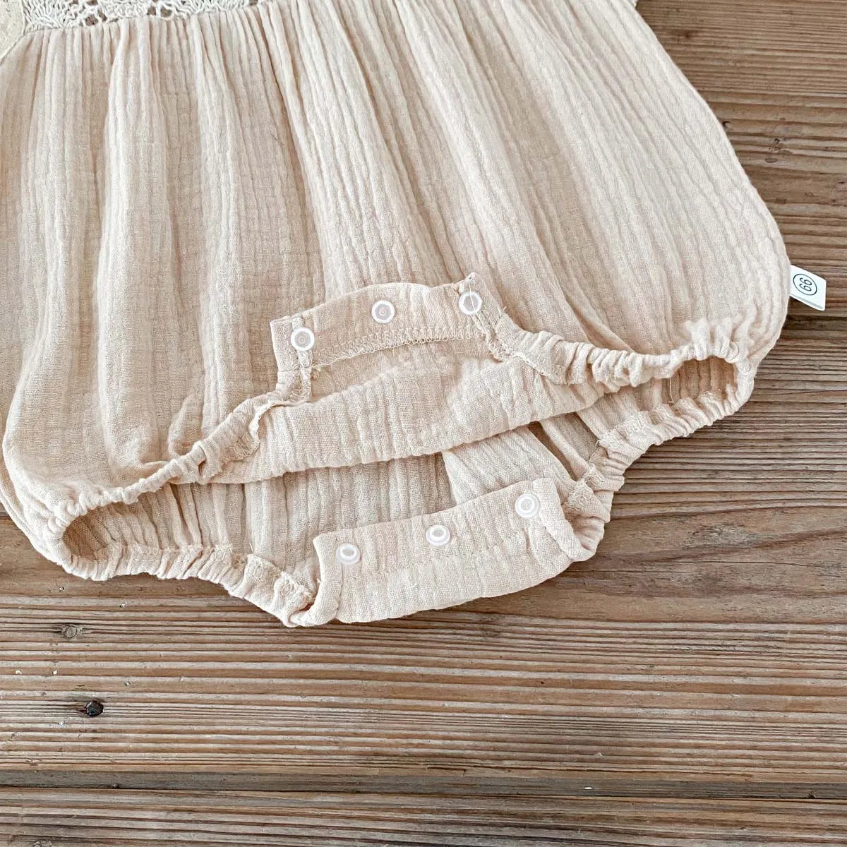 Sleeveless Cotton Lace Romper