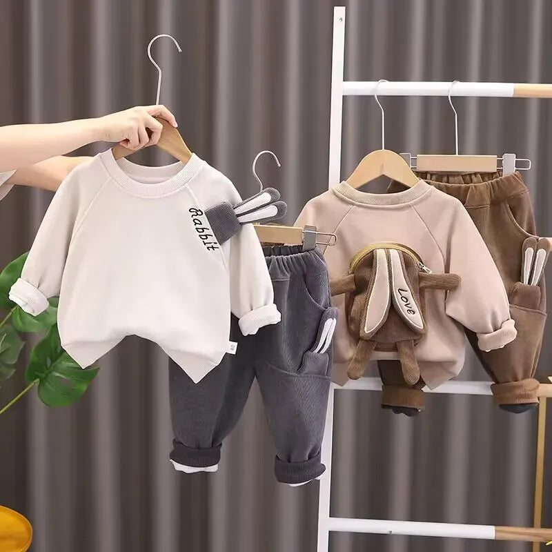 Boys Rabbit Velvet Set