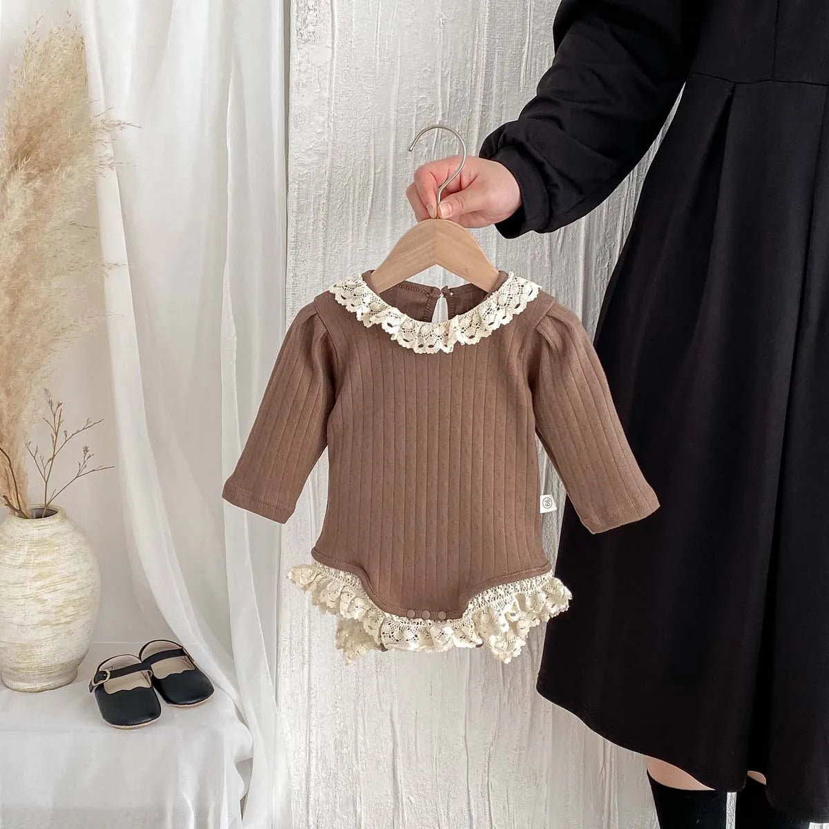 Hollow Laced Knit Bodysuit