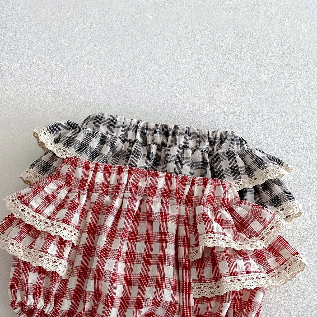 Plaid Ruffled Lace Bloomer