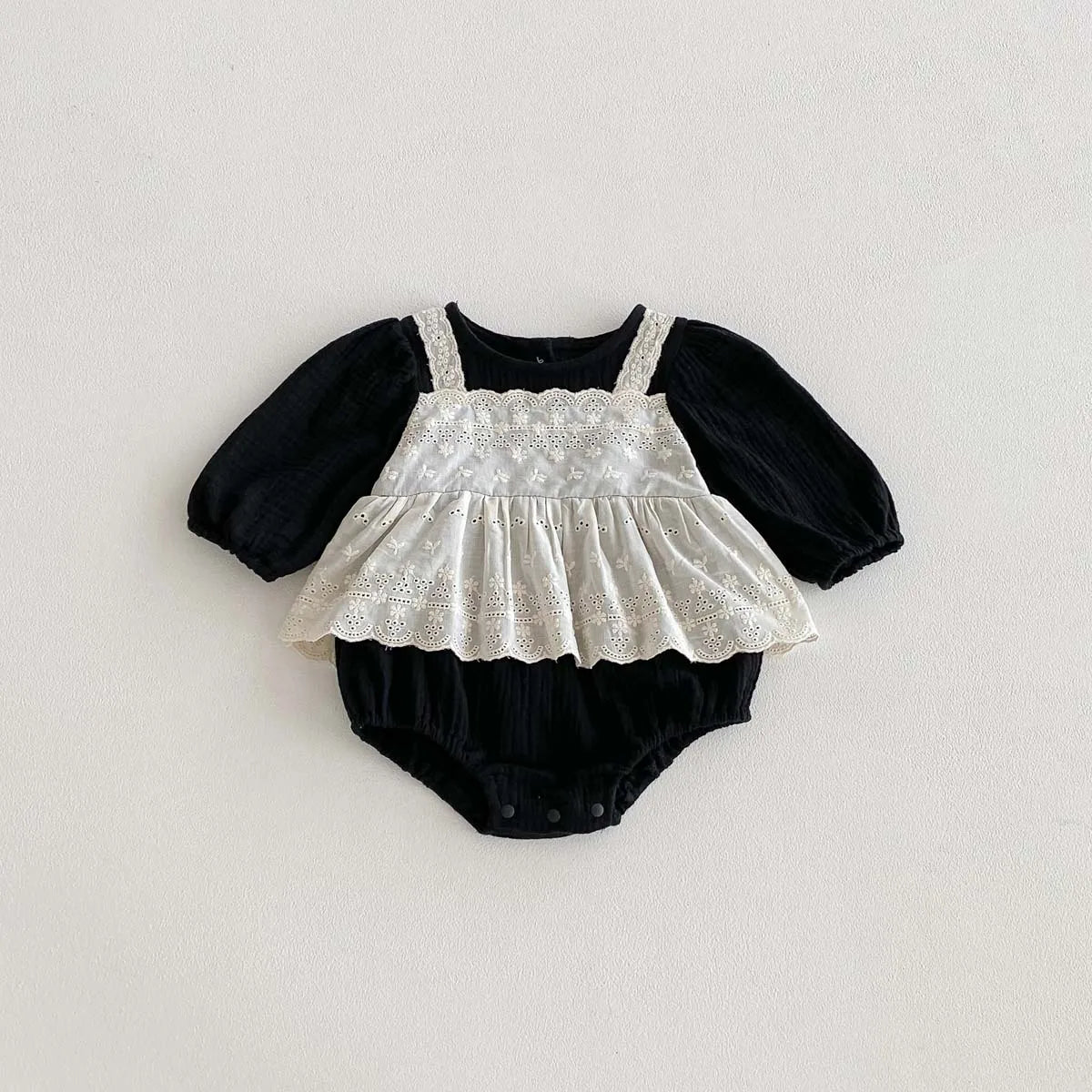Floral Laced Skirt Romper