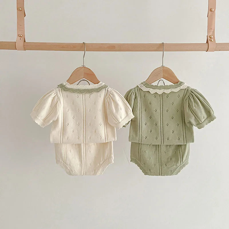 Hollow Out Knit Set