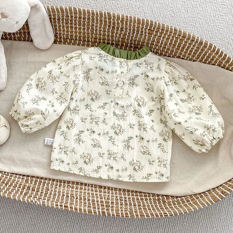 Green Floral Print Cotton Set