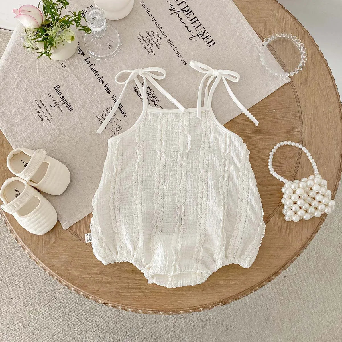 Lace Bow-tie Romper