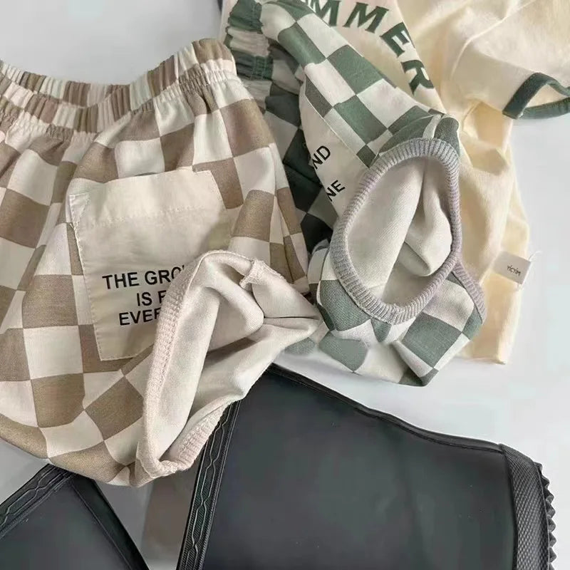 Summer Surfing Plaid Set