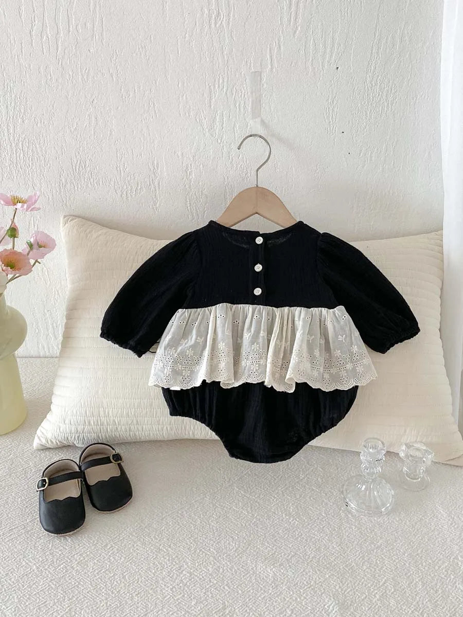 Floral Laced Skirt Romper